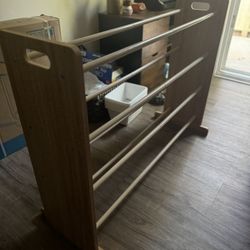 Wood Rack W/bins