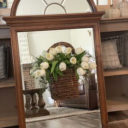 Farmhouse Wood Arch Large Mirror - $60 FIRM - Pick Up In SB or Fontana 