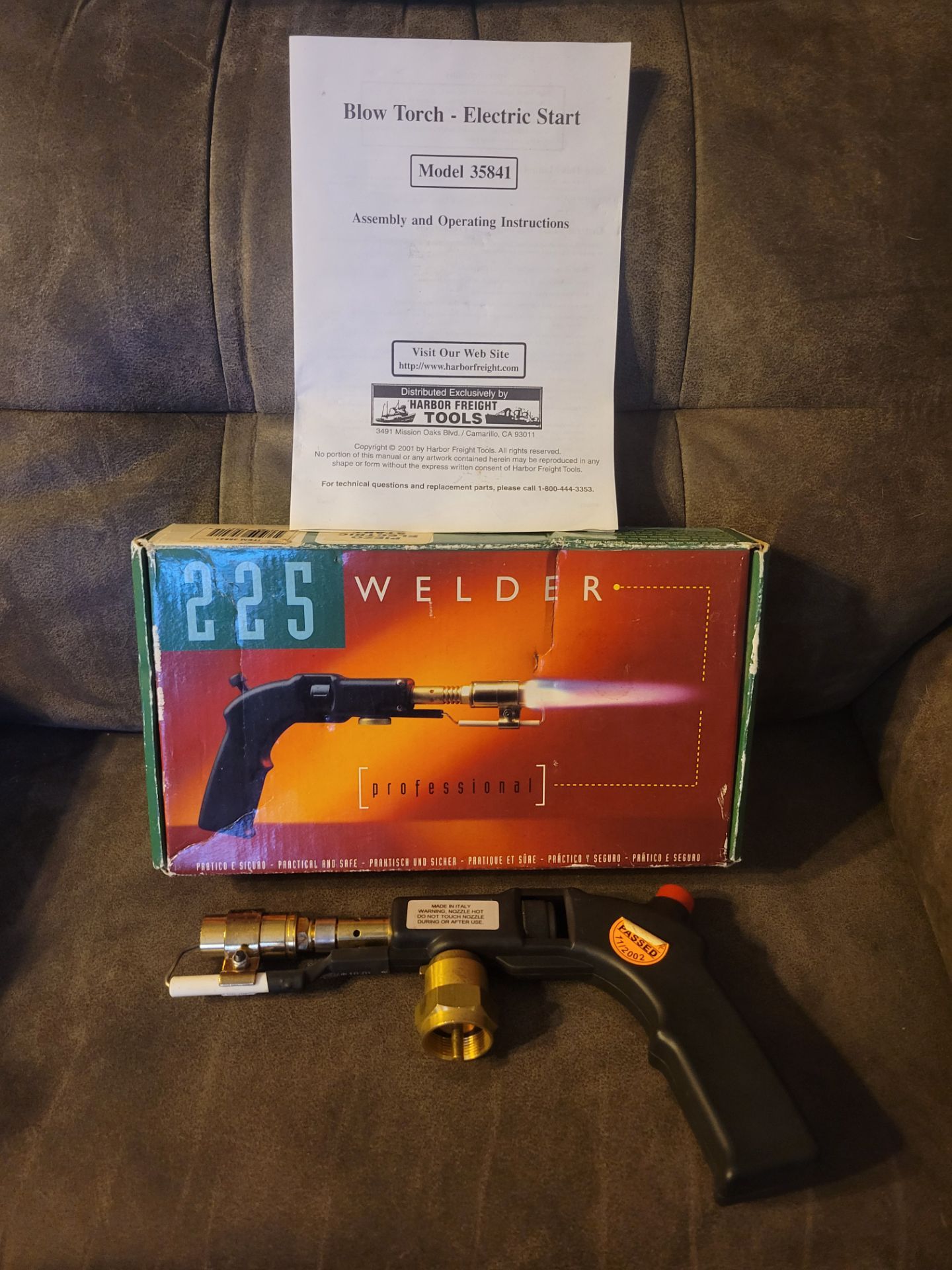 225 Professional Welder Blow Torch Made in Italy Model 35841 Electric Start