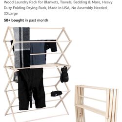 Pennsylvania Woodworks Clothes Drying Rack: Solid Maple Hard Wood Laundry Rack