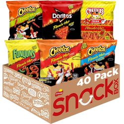 Frito Lay Flamin' Hot Mix, Variety Pack (Pack of 40), Packaging May Vary