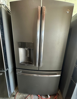 GE Stainless Steel 3-Door Refrigerator with Ice Maker