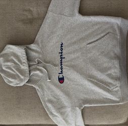 Champion Grey Hoodie, Teens, Size Large