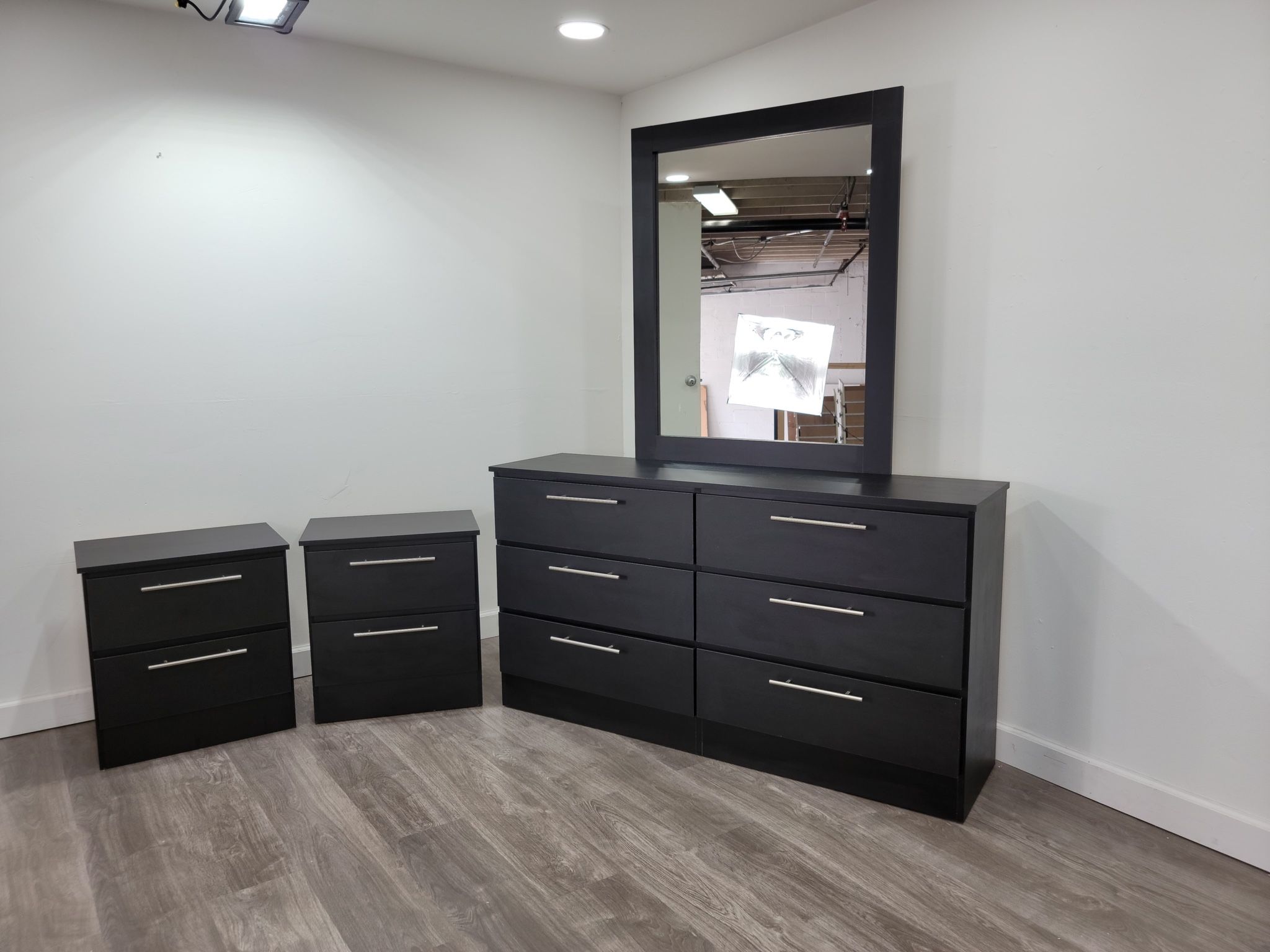 Brand New Dresser with Mirror and Nightstands / Comoda con Espejo y Mesas de Noche Nuevo a Estrenar … Fast 🚚