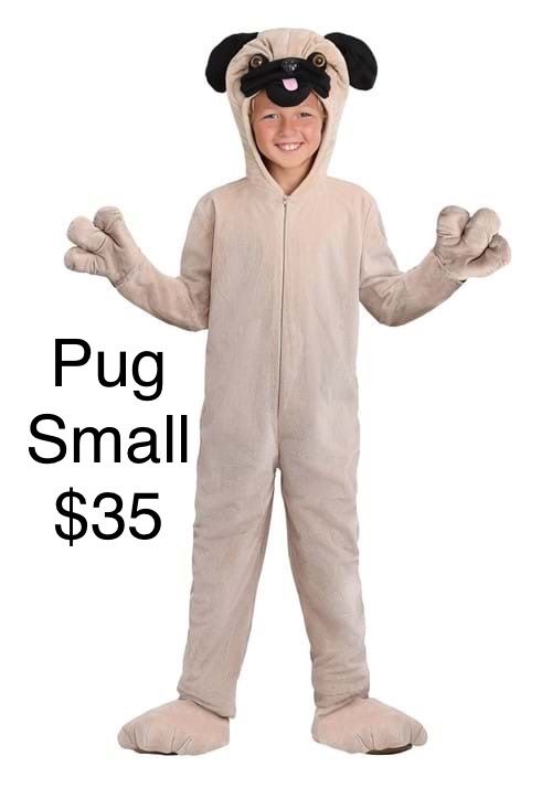 Kids Pug Halloween Costume 