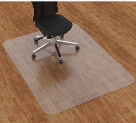 36" x 48" Easy Glide Plastic Floor Mat, Clear Computer Desk Chair Mat for Hardwood Floor