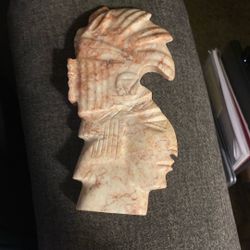 Marble / Onyx Art Deco Face Sculpture 