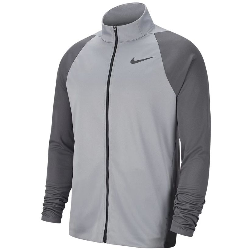Nike Knit Training Full Zip Jacket Mens Large Grey Jacket Activewear Used