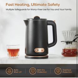 OLEGA Electric Kettle - 1500W Electric Tea Kettle 1.8L Stainless Steel Inner Electric Kettles for Boiling Water Auto Shut Off Boil-Dry Protection Elec
