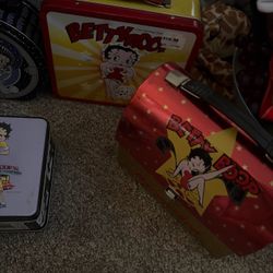 Betty Boop Metal Lunch Boxes Set of 6
