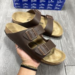Birkenstock Arizona BS Dark Brown Buckle Leather Sandals Unisex Size  EU 42 US 9