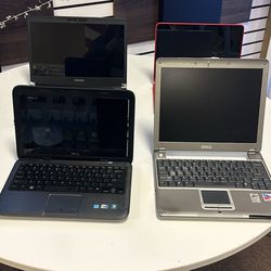 Laptops for parts DELL, TOSHIBA