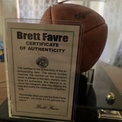 Autographed Brett Favre Football