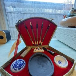 Vintage Chinese Calligraphy Set
