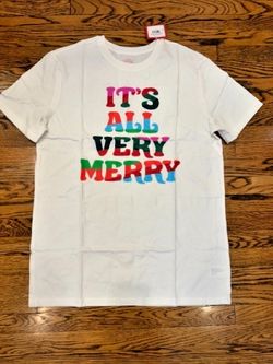 Wondershop Holiday Christmas T Shirt Its All Very Merry Mens Size M L Tall New