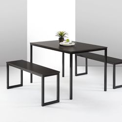 3x Pieces Modern Kitchen Dining Table Set