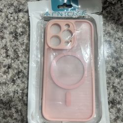 FNTCASE, iPhone 14 Pro case, MagSafe, Light Pink