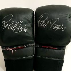 Dual autographed  Robert Shapiro Boxing Gloves 