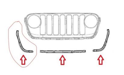 Wrangler Grill Molding RH 18-24 JL