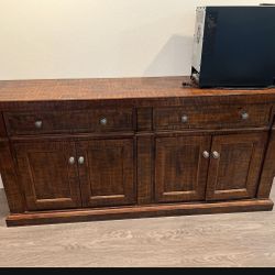 Buffet Table Sideboard Rustic Solid Wood