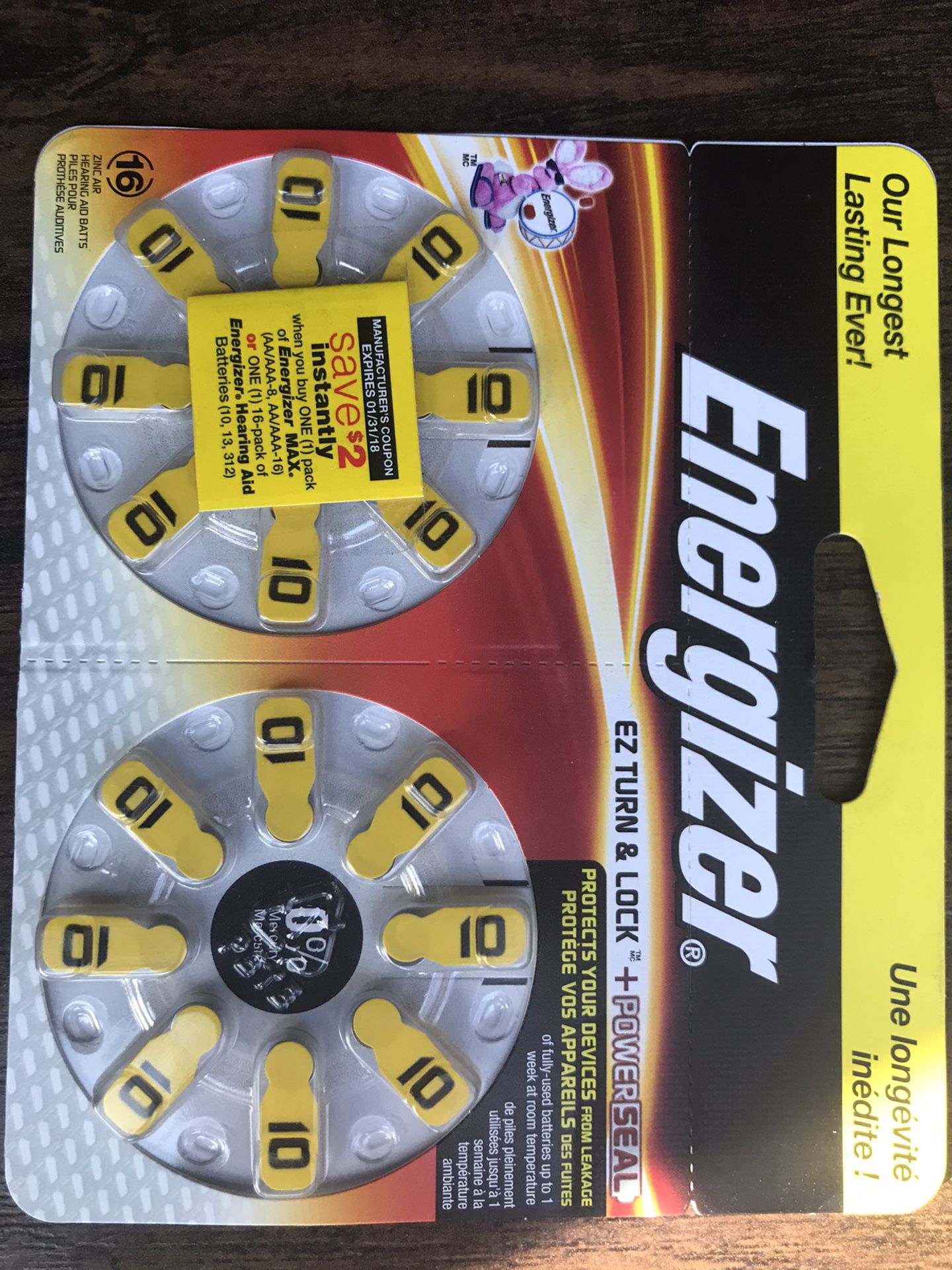 Energizer EZ TURN & LOCK + POWERSEAL 16. Lot Of 10. Brand New! Never Used.