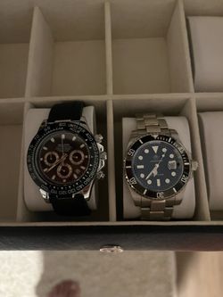 Two Men's Watches Chronograph and Diver Style