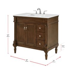 Lexington 36'' Single Bathroom Vanity with Top $400 Cash 