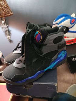 Air Jordan 8 Retro Aqua High-Top Sneakers