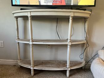 Shabby chic white bookcase/shelf