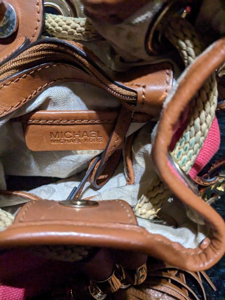 Michael Kors Drawstring Bag With Matching Wallet