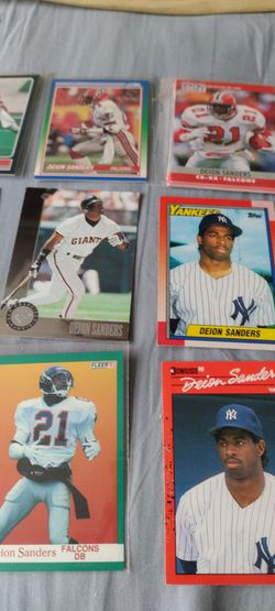 Deon Sanders bundle football/baseball 9 card bundle.  Cash porch pickup Redmond