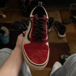 red white and black vans