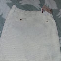 Cream White Skirt