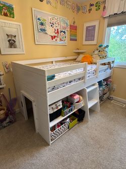 Twin low loft bed good for 3 years and up
