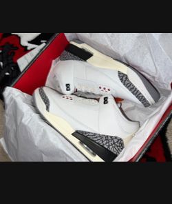 Jordan 3 White Cement- Size 6.5y & 7y
