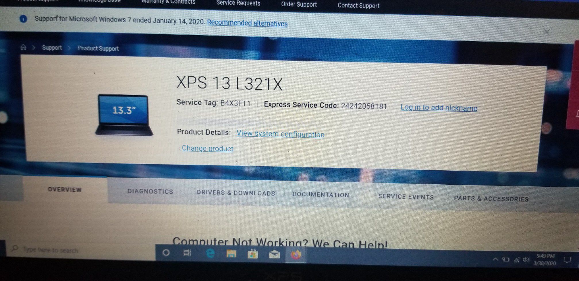 Dell XPS 13 L321X laptop computer