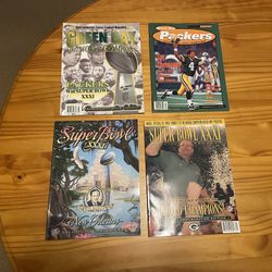 Green Bay Packers 1997 Super Bowl XXXI Program Book, Special Edition Program Book, 1997 World Champions Gold Collectors Magazine & Beckett Tribute SB 