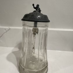 Antique Glass Stein With Condition Issues 