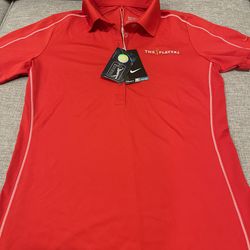The Players Nike Women’s Red Golf Shirt (Size Small)