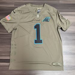 Nike Salute To Services Carolina Panthers Cam Newton #1 Sewn Jersey Sz XL 