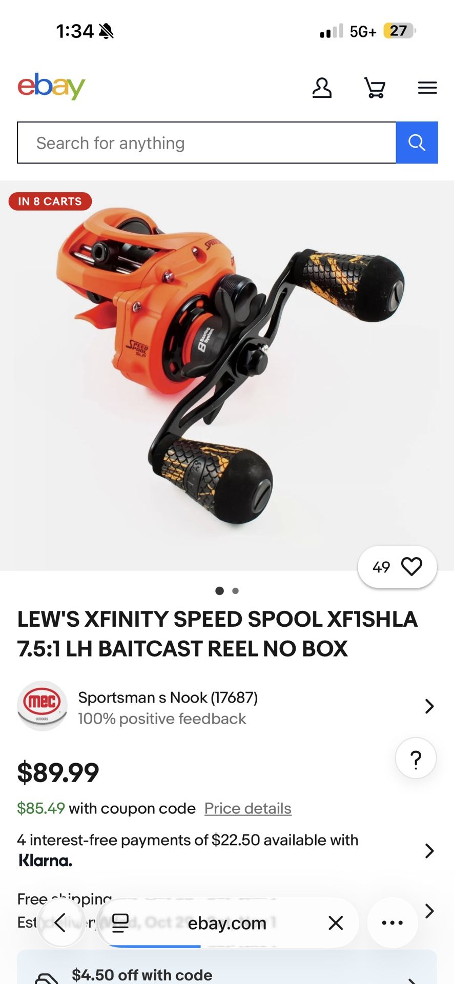 Lews Xfinify Baitcaster Combo