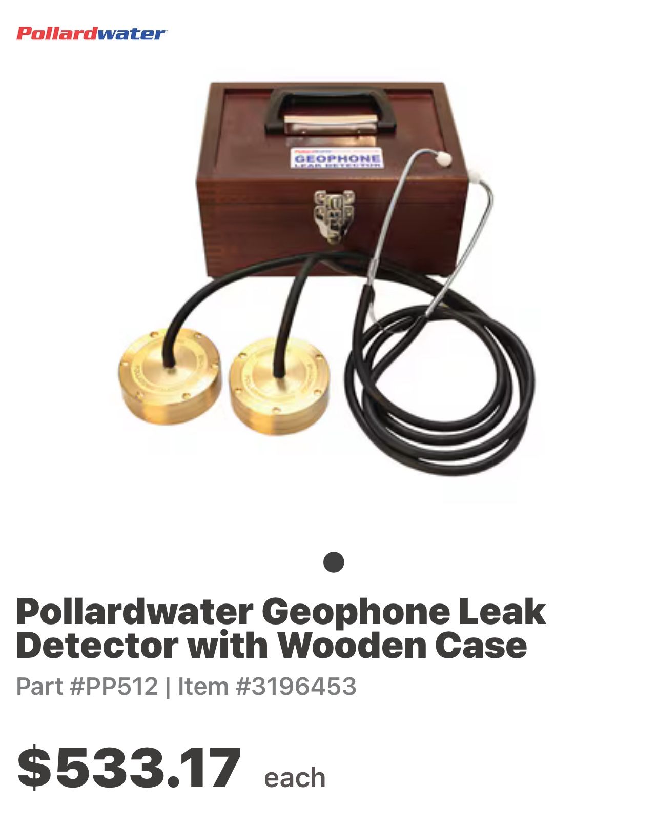 Geophones Leak Detection Head Phones