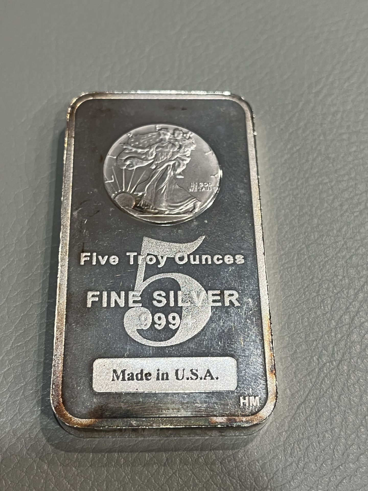 Five Troy Ounces Of Fine .999 Silver Hamilton Mint