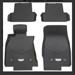 20-25+ Cadillac CT4 Premium Front, Rear, and Trunk All Weather Floor Mats (With Logo) - General Motors 