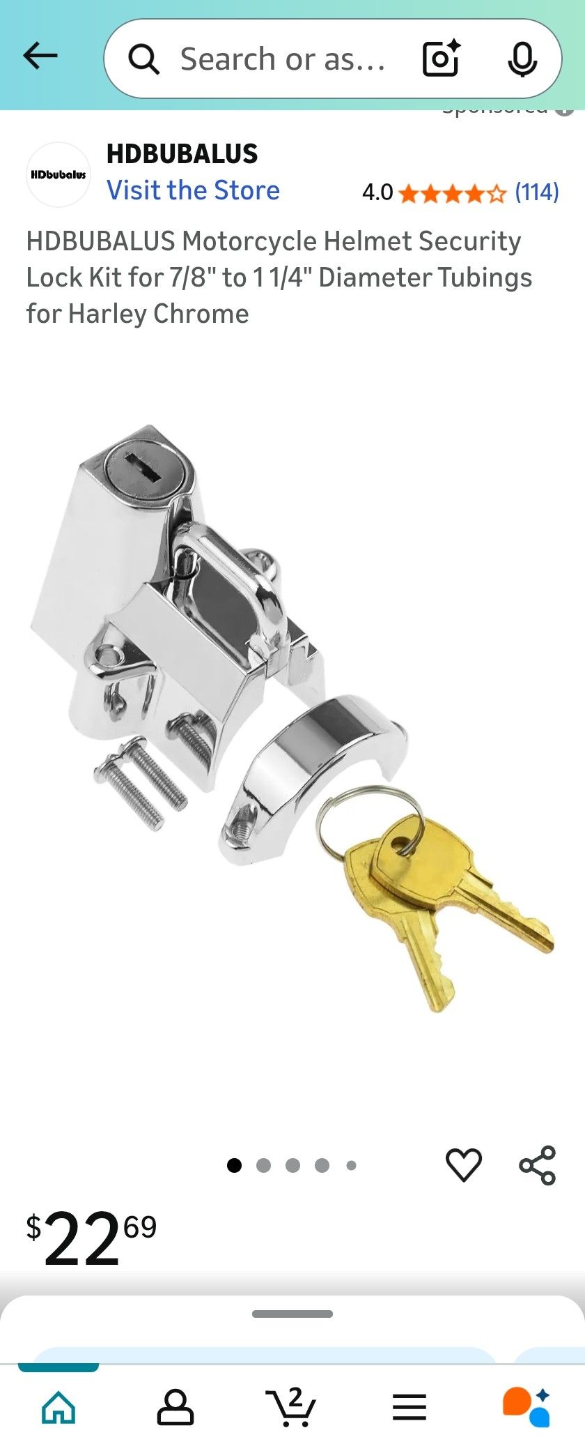  Motorcycle Helmet Security Lock Kit  15.00 Obo