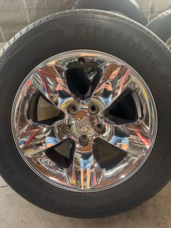 Dodge Ram Chrome Wheels with Firestone Tires