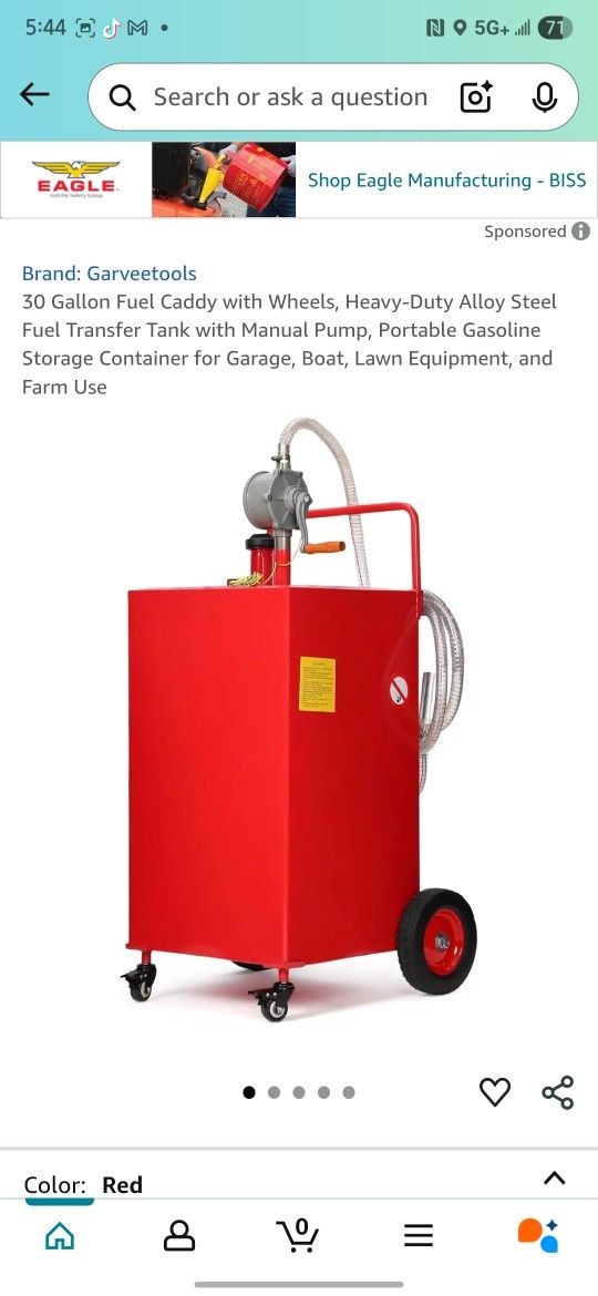 30 Gallon Fuel Caddy with Wheels