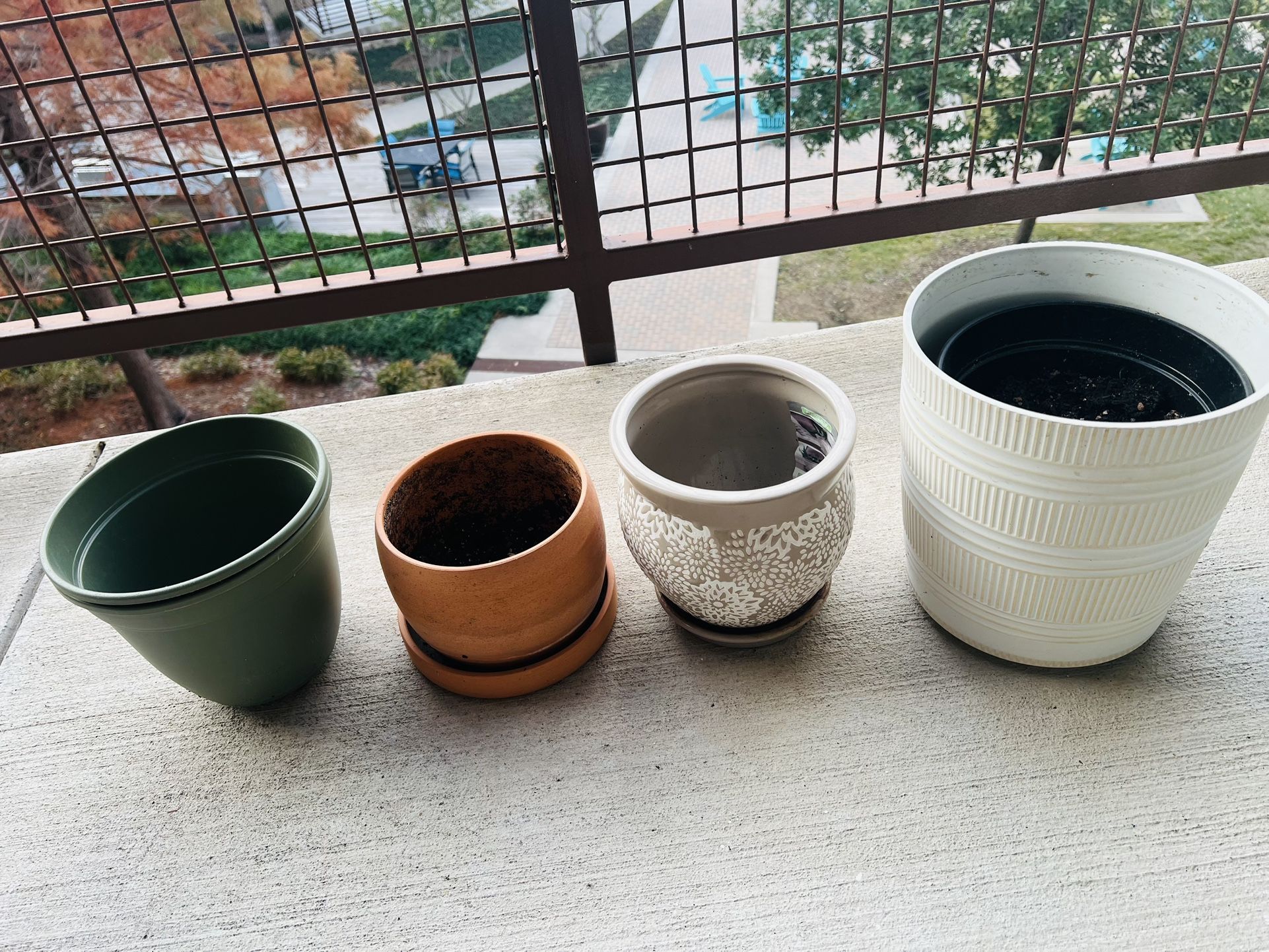 Ceramic , Plastic Pots - All For 15$