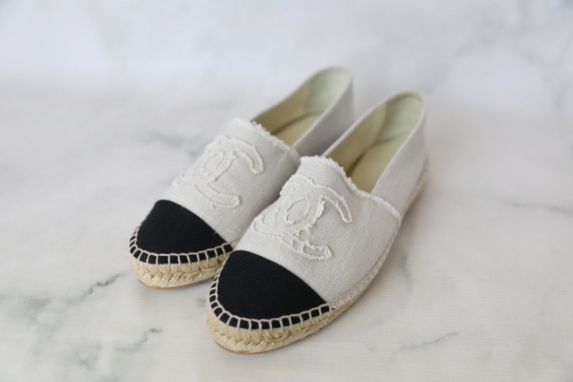 Chanel Authentic Espadrilles Size 38 New In Dust Bag