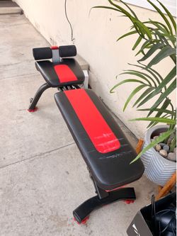 Workout bench and I also have the set up so you can do bench press, incline, and decline